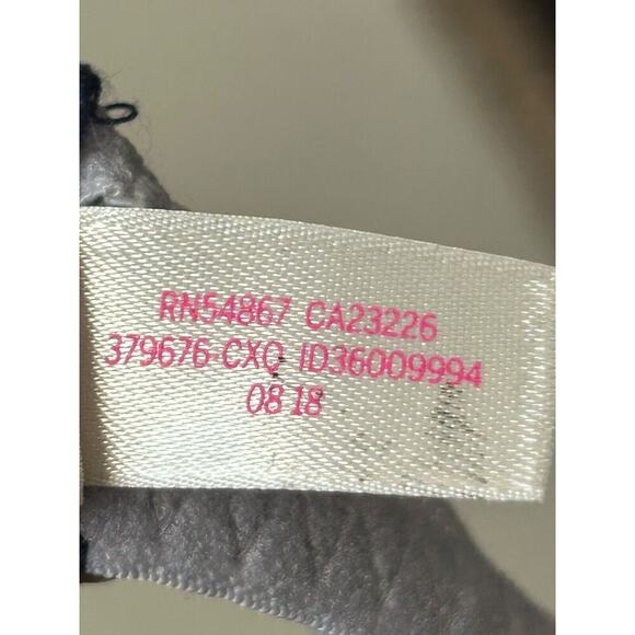 Victoria's Secret PINK Bra Womens Size 32D Blue Floral Unlined Push Up Lace - Picture 8 of 8